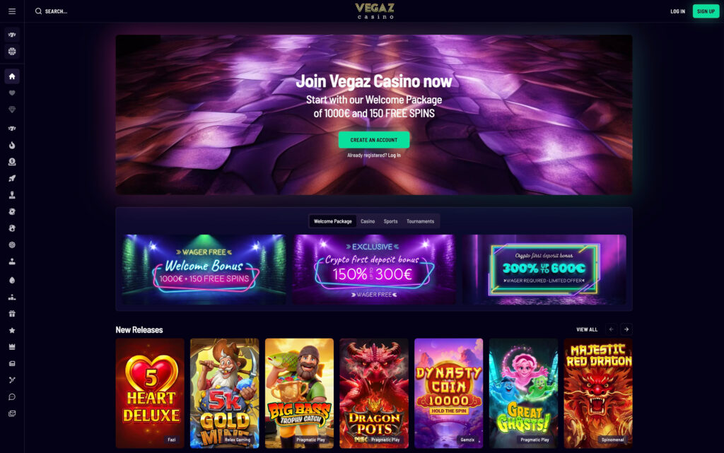 Vegaz Casino apžvalga