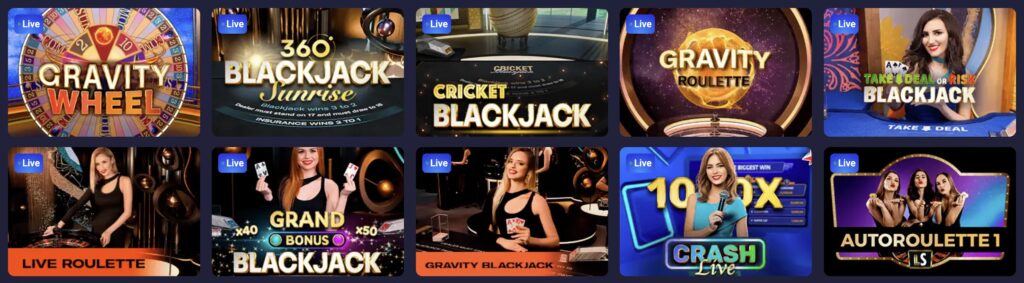 Live Casino žaidimai LEGZO Casino