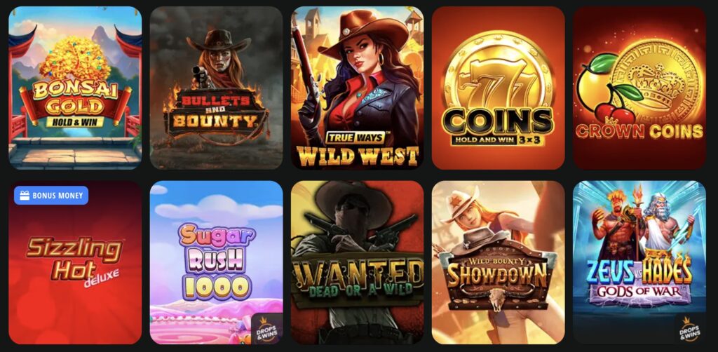 Drip Casino žaidimai