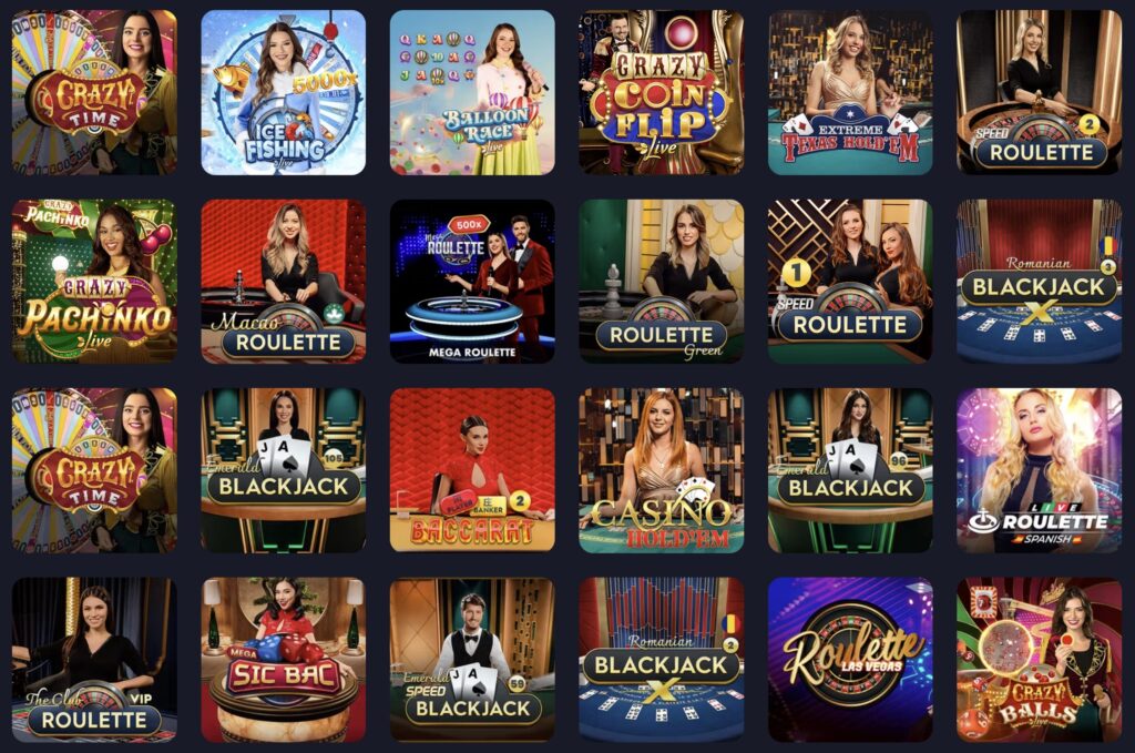 Live Casino žaidimai Vox Casino