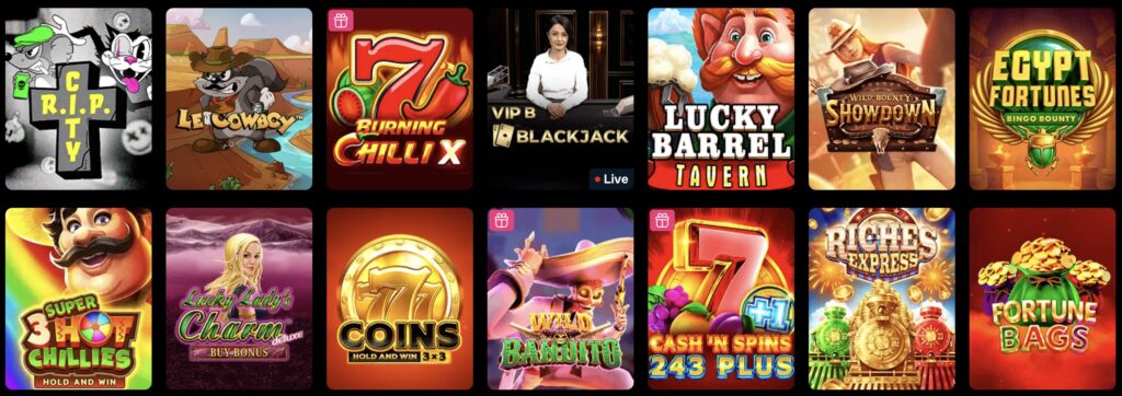 Gizbo Casino žaidimai 