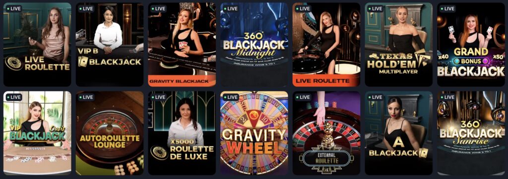 Live Casino žaidimai Beef Casino